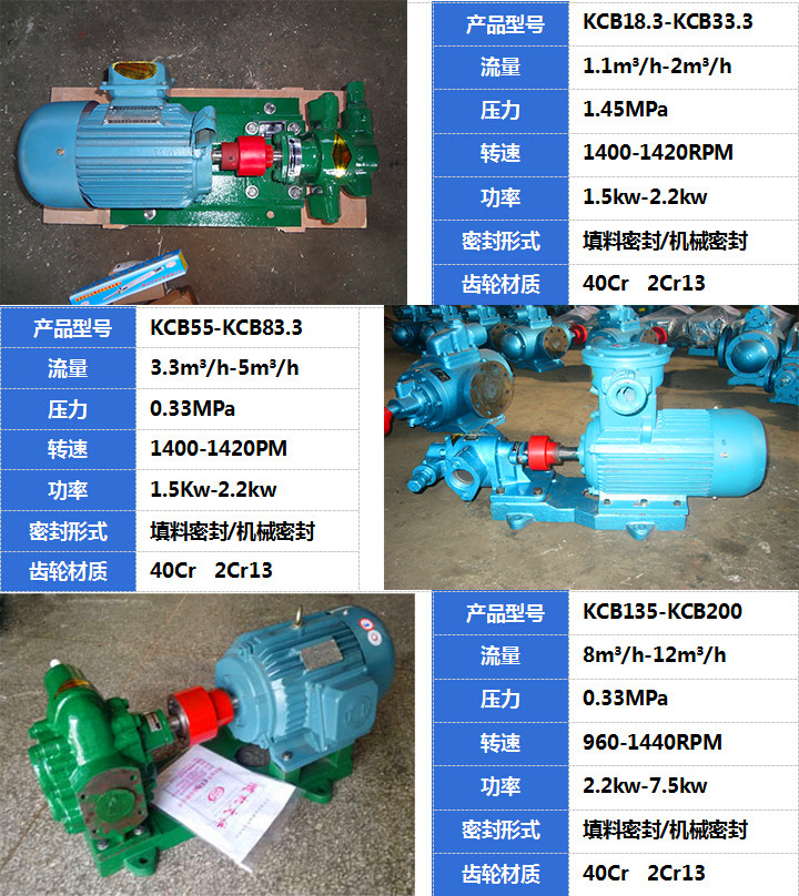 天津津遠KCB齒輪泵產品（pǐn）展示