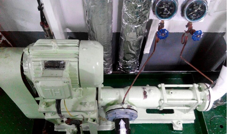 GCN船（chuán）用單螺杆泵用戶現場展示